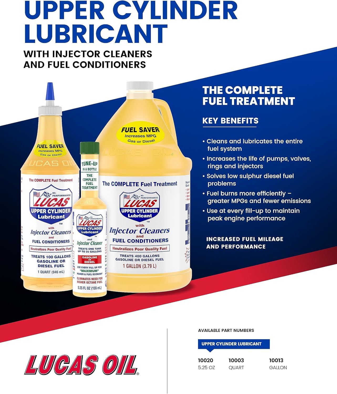 LUCAS Oil 10003-PK12 Fuel Treatment - 1 Quart