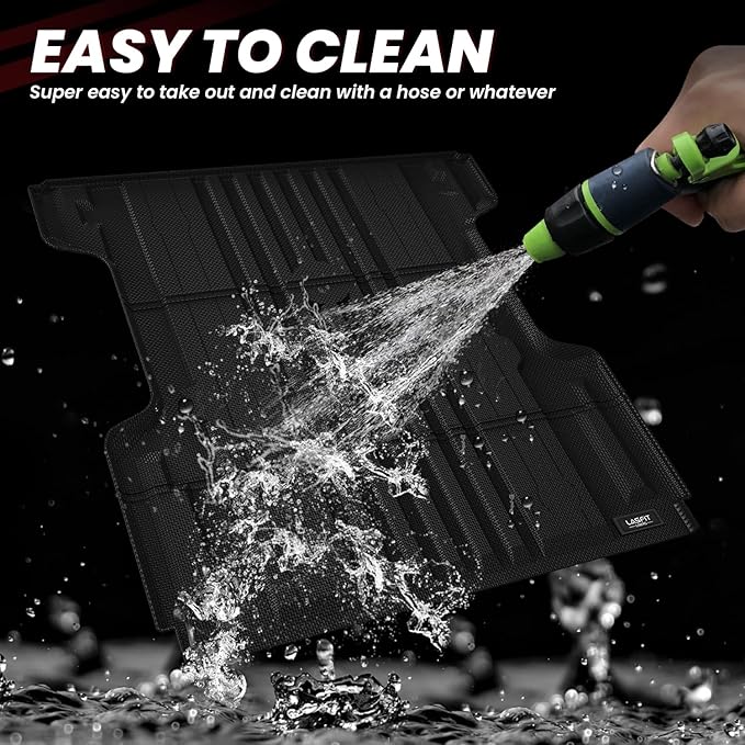 LASFIT Bed Mat for Nissan Titan 2017-2024 & Titan XD 2016-2024 5.6FT/67 inchs (Not Fit Equipped Truck Bed Storage), All Weather TPE Custom Fit Truck Bed Mat Liner for 17-24 Titan & 16-24 Titan XD