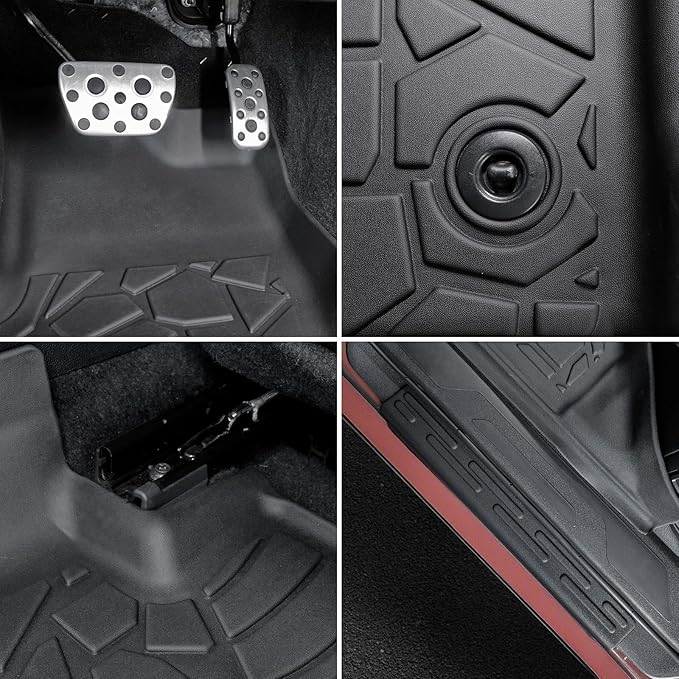 Floor Mats for 2022-2025 2026 Toyota Tundra CrewMax Cab, TPE All Weather Interior Rubber Floor Liners Door Sill Guards for Toyota Tundra SR/SR5/TRD PRO/Limited/Platinum/Castone