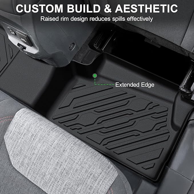 Floor Mats for 2022-2026 Ford Maverick (Only Hybrid Models), TPE All Weather Protection Interior Car Floor Liners Door Sill Guards for 2025 Maverick Hybrid Accessories