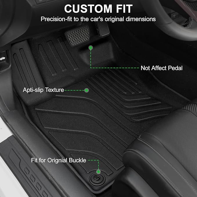 Floor Mats for 2016-2021 Honda Civic Sedan/Coupe/Type R/Insight, 2017-2021 Hatchback, TPE All Weather Protection Interior Car Floor Liners Door Sill Guards for Civic Accessories