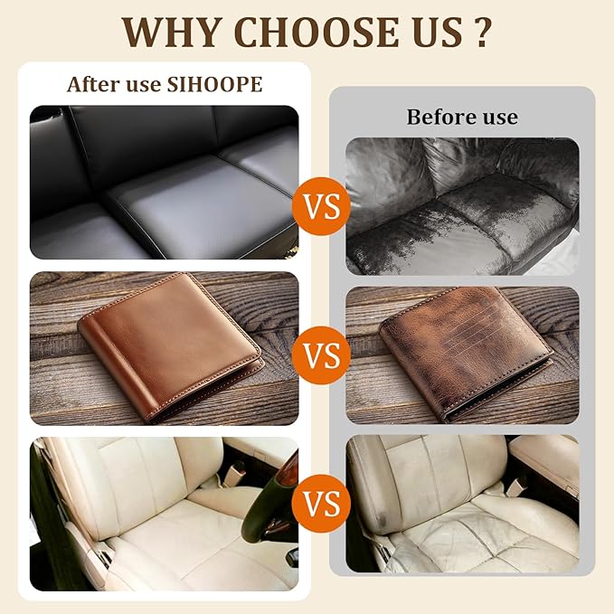 2025 New Advanced Leather Recoloring Balm,White Leather Repair Kit for Furniture,Leather Dye Filler,Couch Paint and Repair,Leather Color Restorer for Couches,Leather Scratch Remover for Car Interior