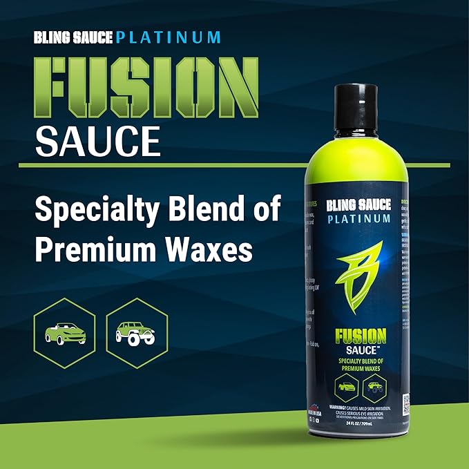 Bling Sauce Platinum Fusion Sauce, Graphene & Ceramic Car Wax Blend for Maximum Gloss & Shine, 24oz.