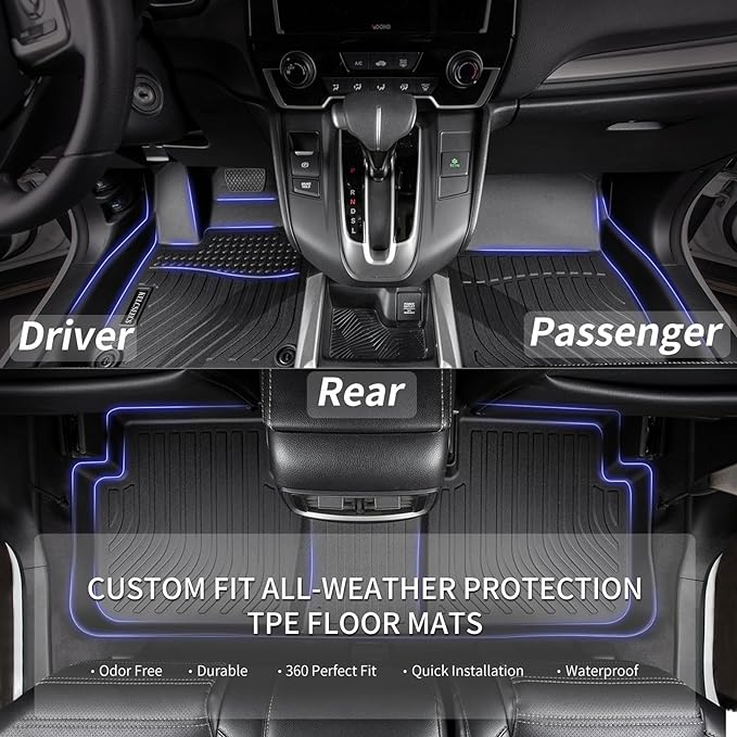 KELCSEECS Floor Mats & Cargo Liner & Backrest Mats for 2021 2022 2023 2024 2025 2026 Kia Sorento Hybrid/2022-2026 Kia Sorento Plug-in Hybrid Car Mats Accessories