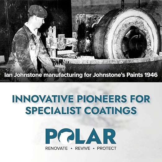 Polar Specialist Coatings Clear Leak Fix Paint - 85 oz - One Coat Waterproof Sealant with Reinforced Fibers, Instantly Seals Leaks & Cracks for Roofs, Drainpipes and Gutter Repairs for Exterior Use