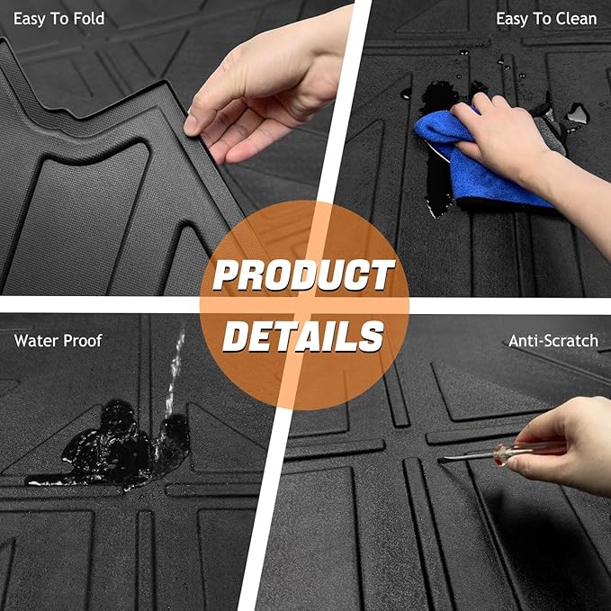 Truck Bed Mat Compatible with 2015-2024 Ford F150 5.5 FT Truck Bed Liner Cargo Mats TPE Cargo Liner Replacement for Ford F150 Accessories (5.5FT Bed Mat)