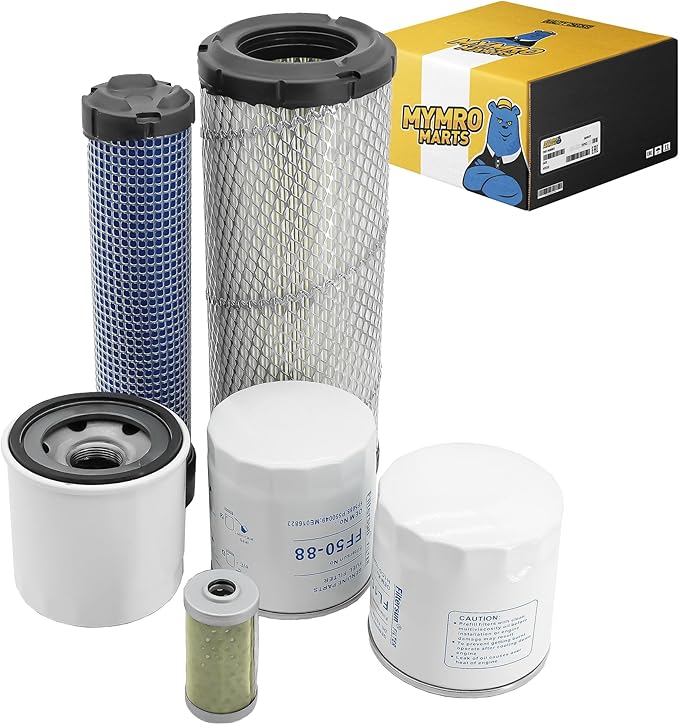 Filter Kit TC620-93230 HH164-32430 TC422-82620 1J800-43170 1G311-43380 Compatible with Kubota L3301 & L3901 w/D1803 Engine