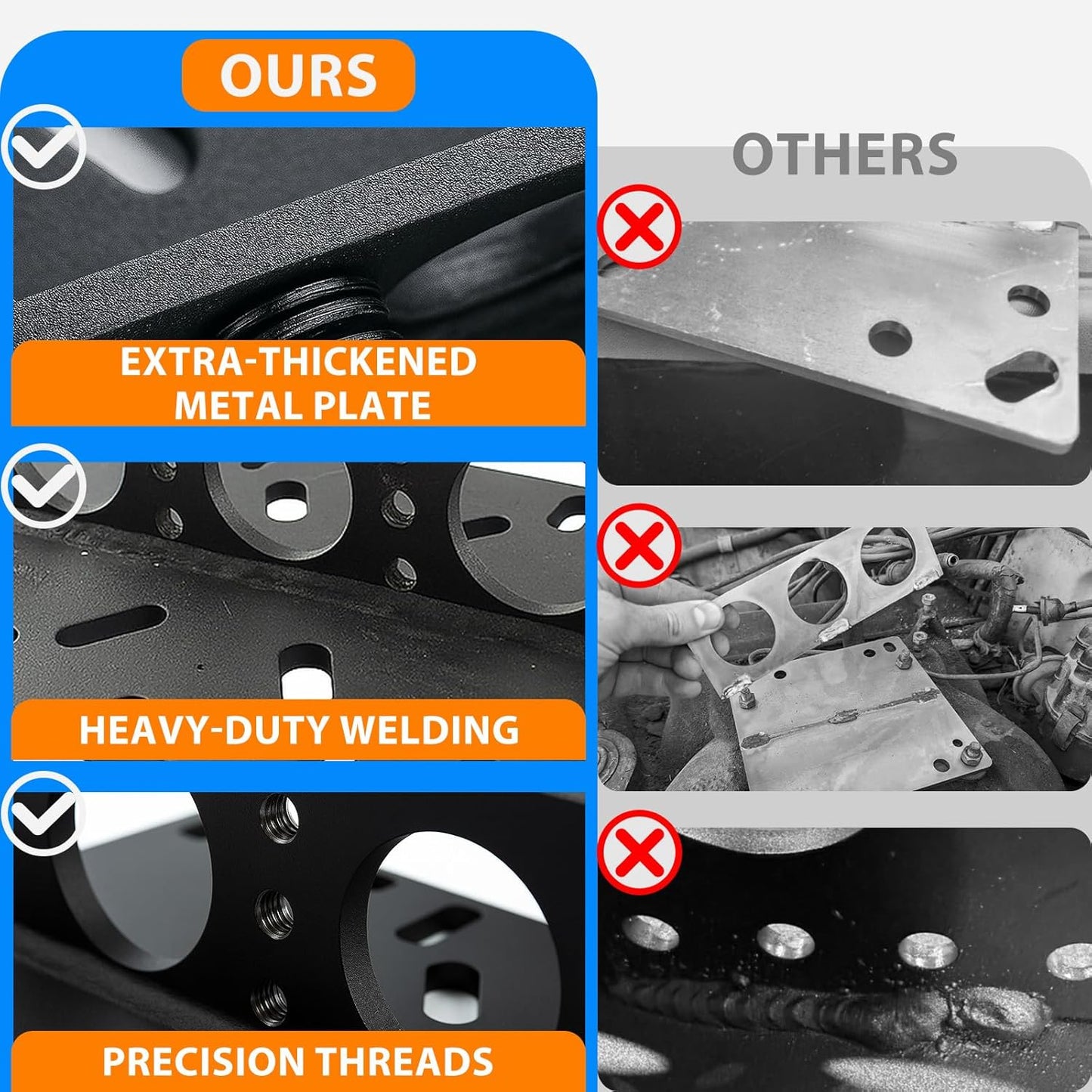 Engine Lift Plate Hoist Motor Engine Lift Bracket Carb Carburetor Hoist for Chevy LS Engine SBC BBC fit for Chevy Ford