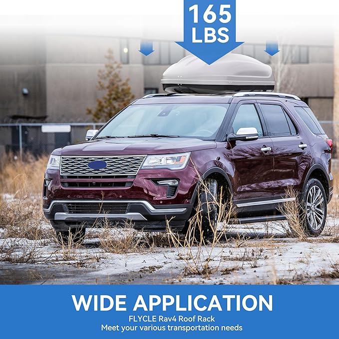 FLYCLE Roof Rack Crossbars Compatible with 2016-2019 Explorer, Car Cargo Roof Racks Cross Bars Rooftop Luggage Kayaks Bicycles Snowboard Canoe Carrier Cargo Bag