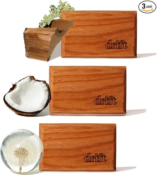 Drift Car Air Freshener Starter Kit - Wooden Deodorizer - Vehicle Odor Remover - Auto Scent Diffuser - Long-Lasting Car Freshening - Variety 3 Pack