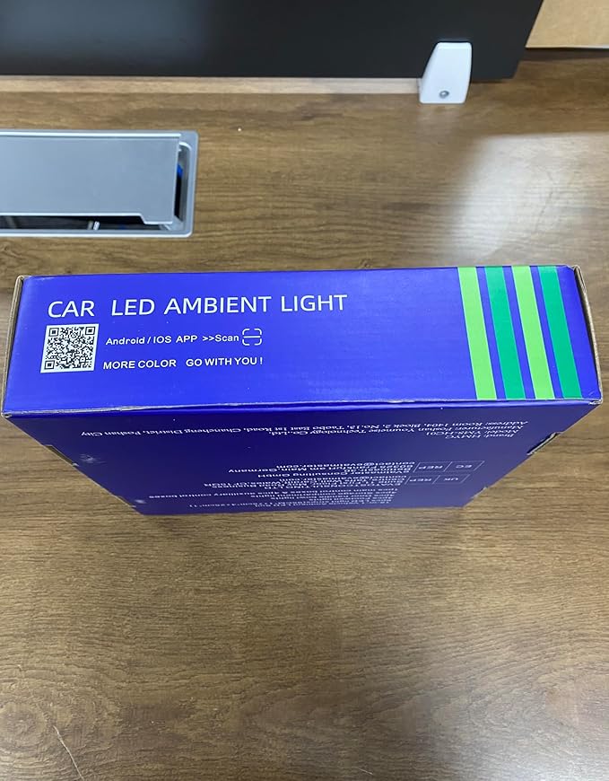 Acrylic Interior Car LED Strip Light with APP, 18-in-1 128 Colorful 6 Pieces Fiber Optic Car Decoration Atmosphere Light Kits, Dual Zone Music Sync Rhythm RGB Neon Lighting for All Cars