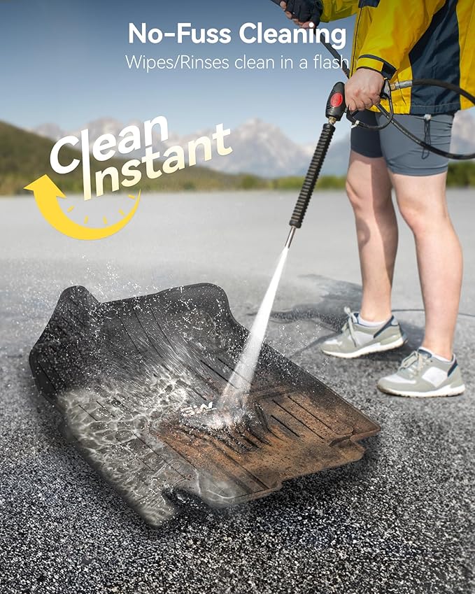 3W Floor Mats Fit for Honda Odyssey 2018-2025,TPE All Weather Custom Fit Floor Liner 1st, 2nd 3rd Row Car Mats,Black