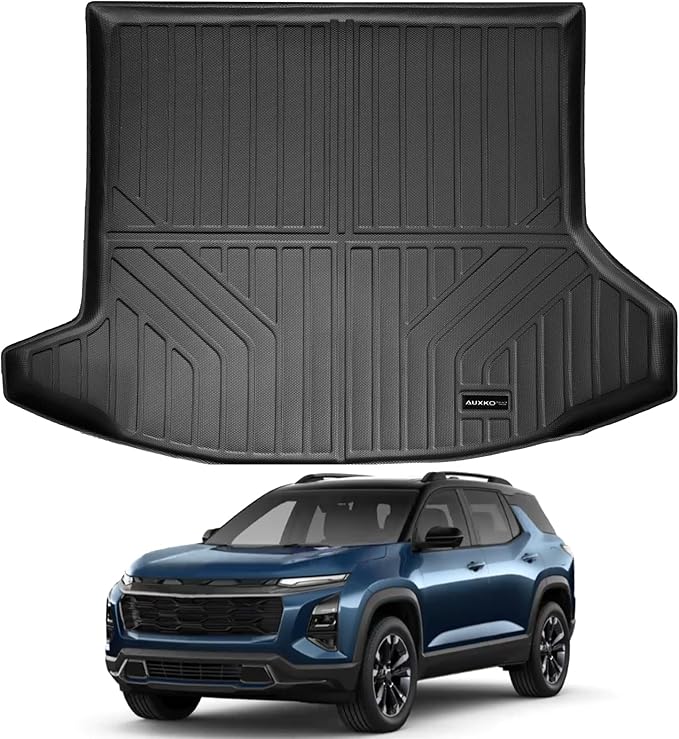 Auxko All Weather Cargo Mat Fit for Chevrolet/Chevy Equinox 2025 2026 Not Ev TPE Equinox Mat Accessories All Season Odorless Anti-Slip Black