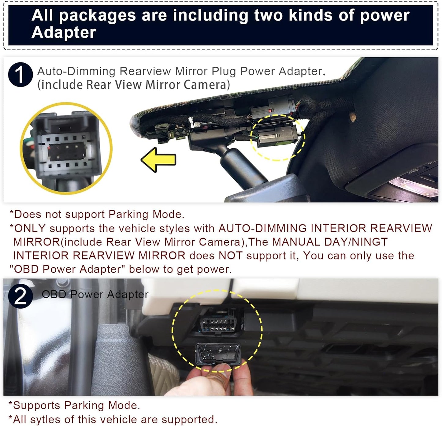 Front 4K & Rear 1080P Dash Cam Custom fit for GMC Yukon, Yukon XL 2015 2016 2017 2018 2019 2020(Model C), Model C & Model D Have Same Models Years but Vehicle Sensor Cover are Different