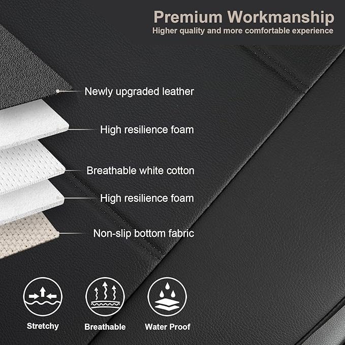 GIANT PANDA Front Car Seat Cover for Jeep Wrangler TJ (1997-2006),Leather Bucket Seat Covers Custom Fit Jeep Accessories (Black) 2-Pack