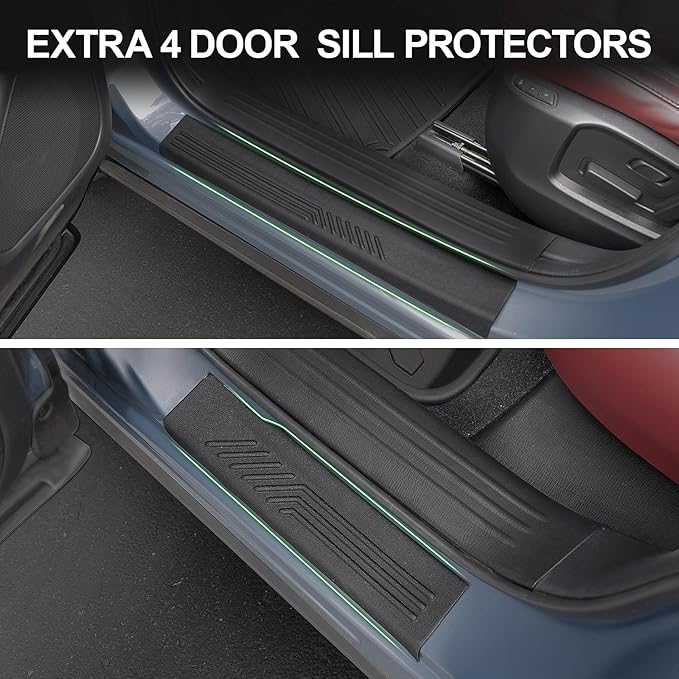 Floor Mats for 2017-2025 Mazda CX-5, TPE All Weather Protection Custom Fit Floor Liners Door Sill Guards for Mazda CX5 Accessories 2024 2025