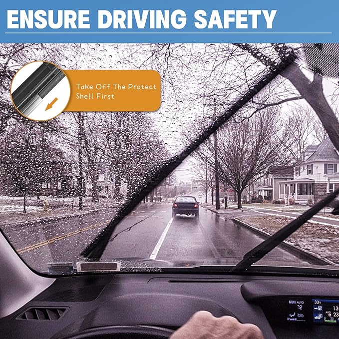 MIKKUPPA 26"+16" Windshield Wipers - Replacement for 2009-2016 Toyota Corolla, 2013-2023 Toyota RAV4, 2012-2016 Honda CRV, 2018-2020 Honda Accord - All Season Wiper Blades, Pack of 2