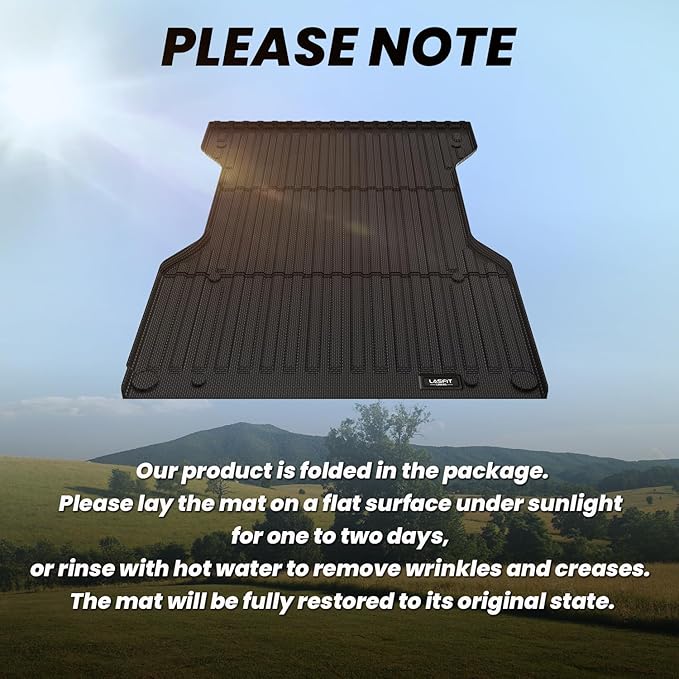 LASFIT Bed Mat for Toyota 2005-2023 Tacoma (6FT,73.5''Bed) Truck Bed 6 ft, All Weather TPE Car Bed Liner for Toyota Tacoma 2023 2022 2021-2005 Accessories Truck Mat Bed Liner (Not Fit Drop-in Liners)