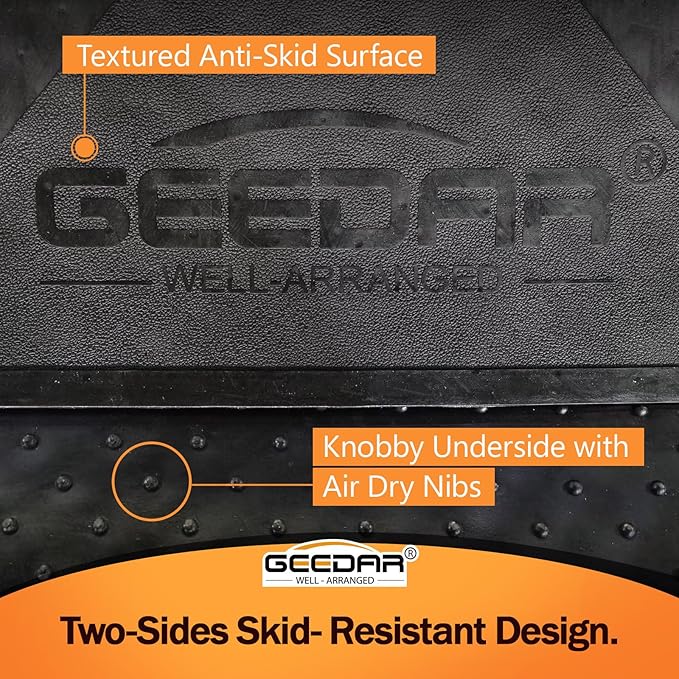 GEEDAR Rubber Bed Mat Compatible with 2005-2023 Toyota Tacoma 5Ft Heavy Duty Truck Bed Mat for Toyota Tacoma 5ft Truck Bed Liner, Heavy Duty Pickup Bed Accessories Cargo Mat