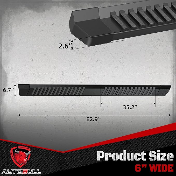 CrewCab Running Boards Side Steps Compatible with 2009-2018 Dodge Ram 1500, 2019-2024 1500 Classic, 2010-2024 Ram 2500 & 3500 CrewCab, Black Textured Aluminum Nerf Bars
