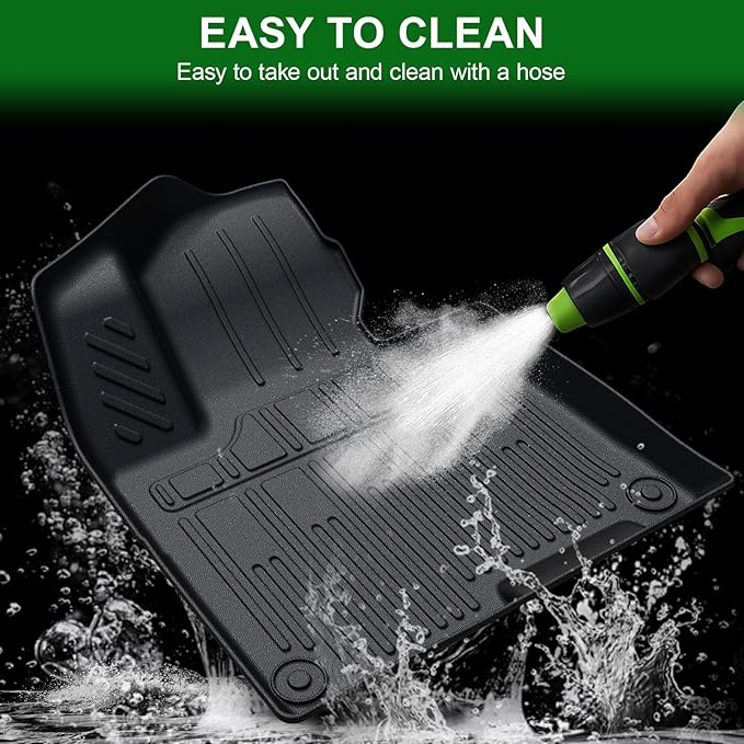 Floor Mats Custom Fit for Kia Sportage 2023 2024 2025 2026, TPE All Weather Protection Car mat Front & 2nd Row Black Automotive Liners & 4 Door Sill Guards Accessories