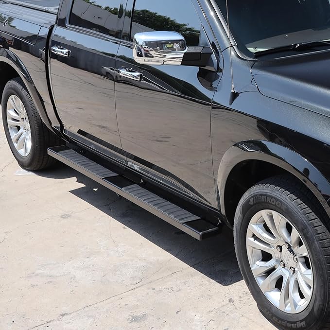 COMNOVA 6 Inch Quad Cab Running Boards Compatible with Dodge Ram 1500 Quad Cab 2009-2018(Incl. 2019+ Classic)/10-24 Ram 2500 3500, Carbon Steel Step Bars, Extended Cab Side Steps Nerf Bars.