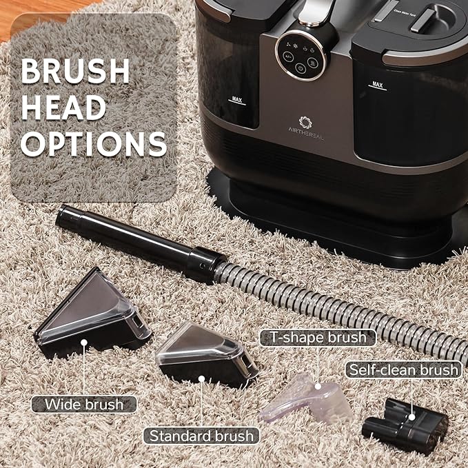 Airthereal S1 Carpet Cleaner Machine, Instant Heating Portable Upholstery Spot Cleaner, Shampooer Machine with Self-Cleaning, 14 Kpa Stain Remover Deep Cleaner for Pets, Stairs, Car Seat and Couch