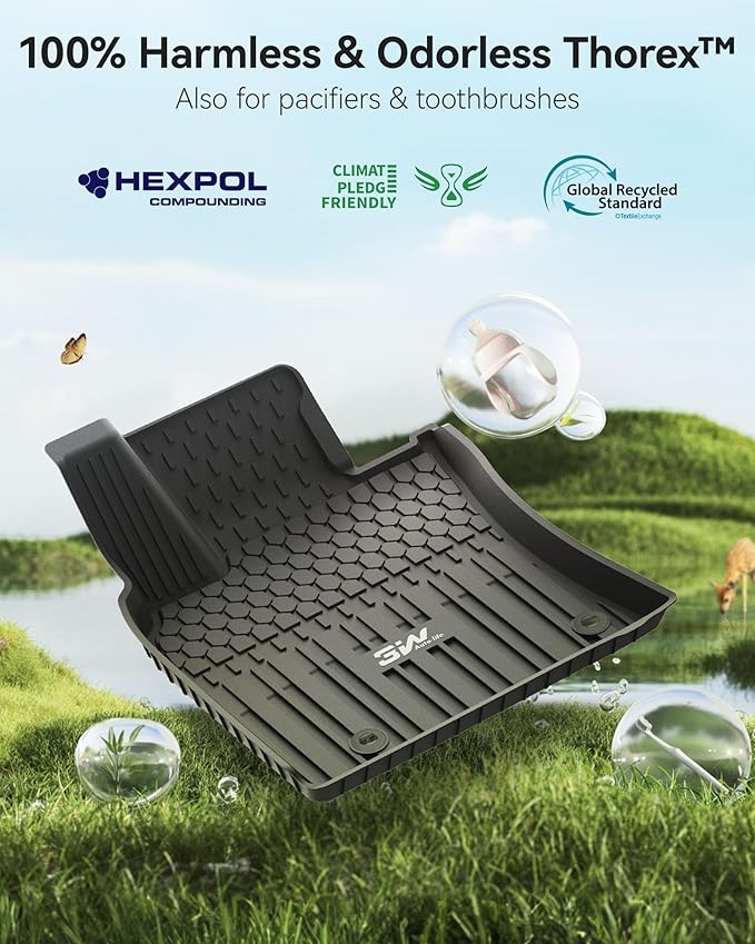 3W Floor Mats for Toyota Camry 2025 2026, Custom Fit TPE All Weather Floor Liners for Toyota Camry (Include Hybrid/LE/SE/XLE/XSE) Accessories, Black