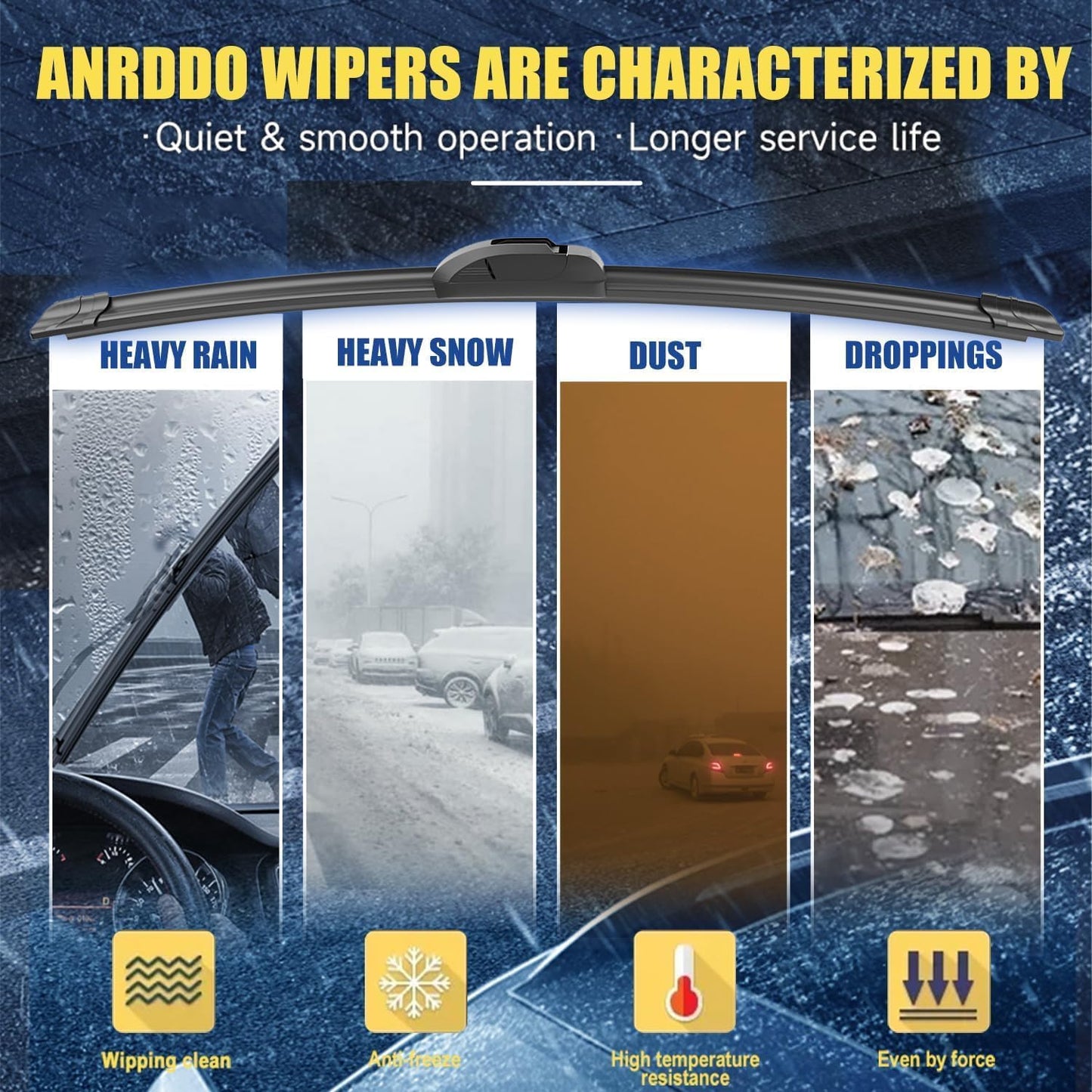 3 wipers Replacement for 2018 2019 2020 2021 GMC Terrain Original Equipment Windshield Wiper Blades Set 24"+18"+12" (Set of 3) U/J HOOK