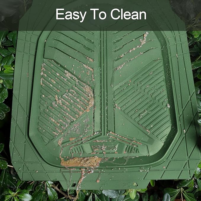 CAR PASS Heavy Duty Rubber Car Mats, Deepdish All Weather Floor Mats for Car Full Set, Universal Automotive Mats Trim to Fit for Sedans SUVs Trucks, Waterproof Anti-Slip Deep Tray 3 Pieces Olive Green