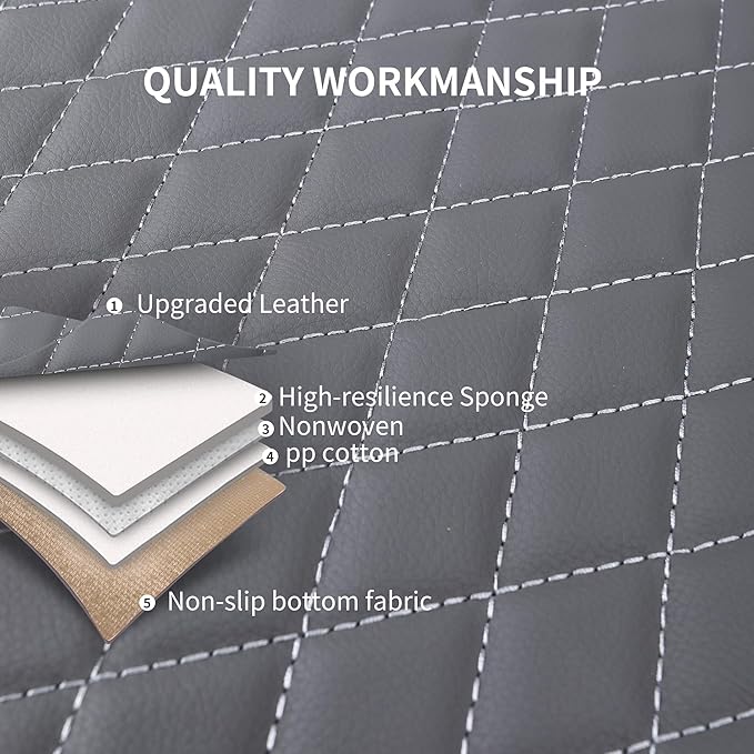 Seat Covers for Car,Breathable and Waterproof Car Seat Covers,Premium Automotive Airbag Compatible Universal Fit for Cars Sedans SUVs Vans and Trucks(Full Seat,Grey,N1)