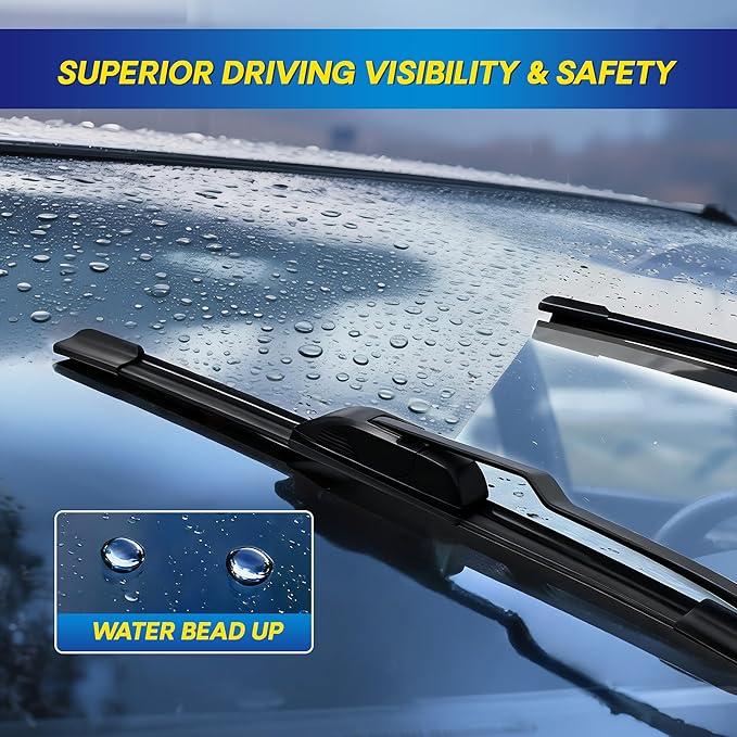 5 PLUS® Silicone Windshield Wipers Replacement for 2019-2024 Toyota RAV4/ 2006-2015 Mazda 5 Wiper Blades(Set of 3), Windshield Wiper Blades For My Car-26"/16"/12"