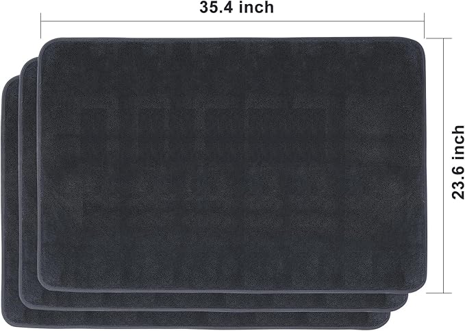 JOYMOOP Microfiber Towels for Cars, 3 Pack 35.4" x 23.6" Car Drying Towel, Dark Gray Reusable Car Towel, Quick Drying Car Microfiber Cleaning Cloth for RVs, SUVs, Trucks