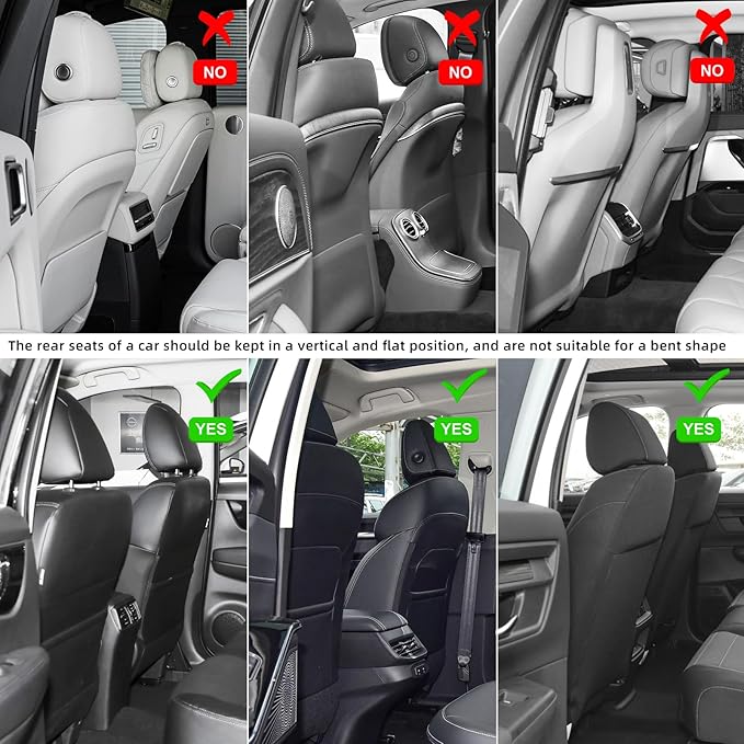 Seat Back Protector + Large Capacity Pocket Storage Organizer,Preventing the Impact of Children Stepping on the Seat Backrest (Brown)