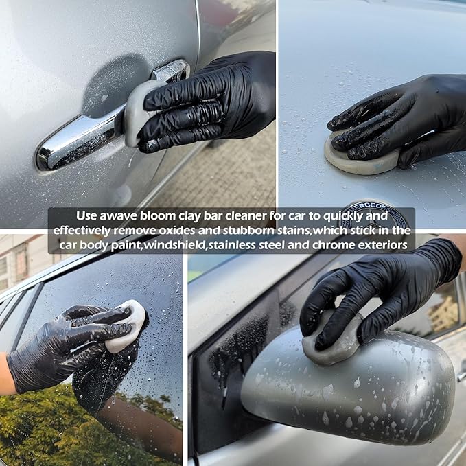 Car Clay Bars Auto Detailing 10 Pack with Lubricant Tablets 8 Pack, Include Portable Spray Bottle and Micro-Fiber Towel, for Car Wash Detailing Clean(10x50g