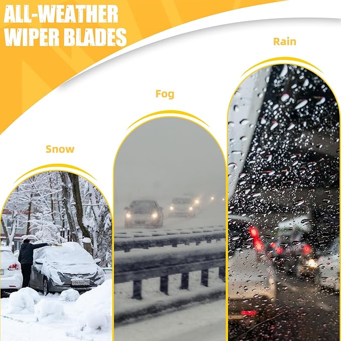 MIKKUPPA 15"+15" Windshield Wipers Blades Replacement for 2008-2018 Jeep Wrangler JK, 2007-2017 Jeep Wrangler, U/J Hook All Season Wiper Blades(Pack of 2)