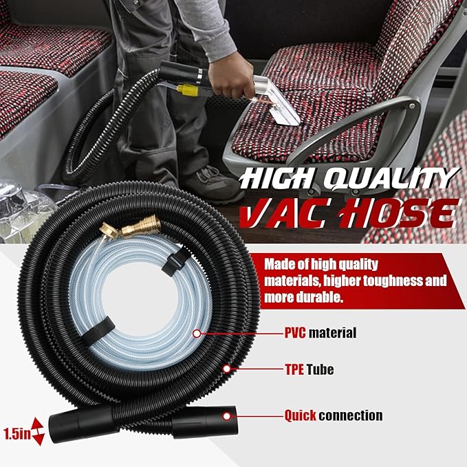 Shop Vac Extractor Kit – Powerful Carpet & Upholstery Cleaning Hose Kit for Home & Auto, Includes Wand, Hose & Adapter for Deep Cleaning
