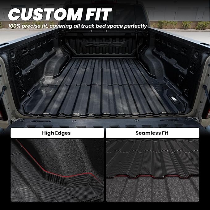 LASFIT Truck Bed Mat Fit for Chevrolet Chevy Colorado/GMC Canyon 2023 2024 2025 2026 5FT Accessories, Vehicle Bed Mat Custom Fit Flush All Weather Protection TPE Pickup Car Bed Cargo Trunk Liner