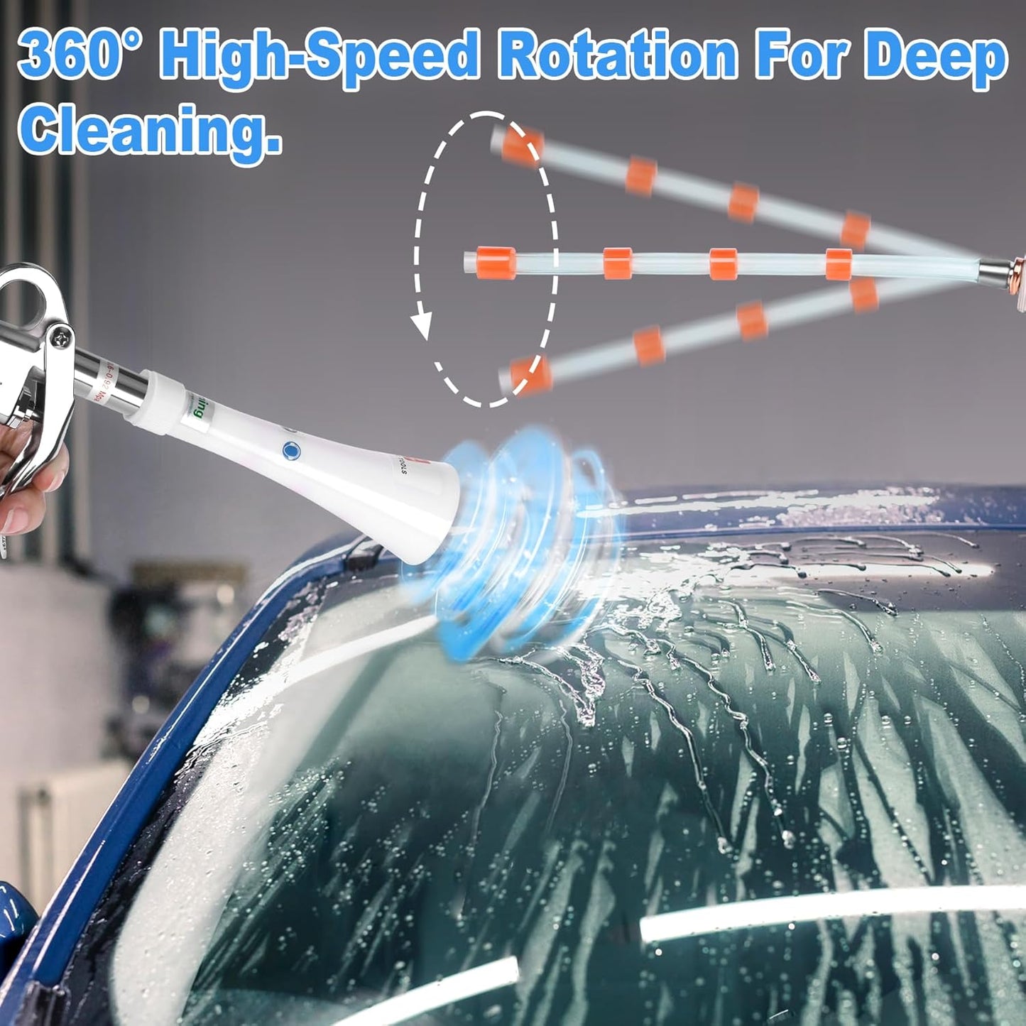 Air Blow Gun Car Detailing Dry Cleaning Air Gun with Tapered Nozzle High Pressure Car Cleaning Tool, Car Dryer Air Blower for Car Surfaces Quickly Blasts Dust, Works with Air Compressor