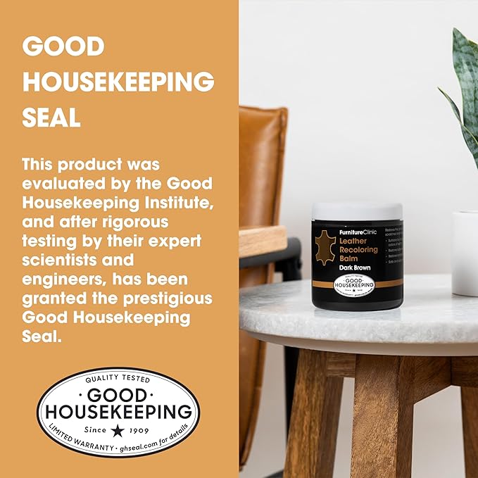 Furniture Clinic - Medium Brown Leather Dye for Furniture, Couches & Car Seats - Restore Scratched, Faded, & Damaged Surfaces