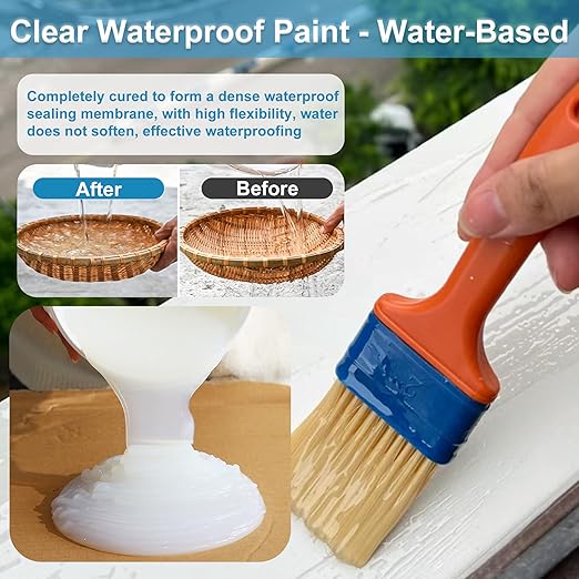 Endhokn Clear Waterproof Sealant - 35 Ounces, Indoor & Outdoor, Bathroom & Roof Coating
