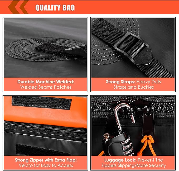 MeeFar Hitch Mount Cargo Carrier Bag Soft Shell 100% Waterproof 15 Cubic Feet (58" 24" 19") Include 8 Reinforced Straps for Truck Pickup All Vehicle with Steel Cargo Basket