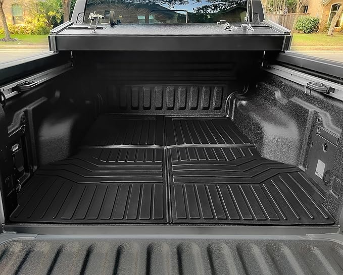 OEDRO Upgraded Floor Mats & Truck Bed Liner Fit for 2022-2025 Ford Maverick Hybrid, All Weather Fit Maverick Car Rubber Mats Includes 1st & 2nd Row and Bed Mat, Black
