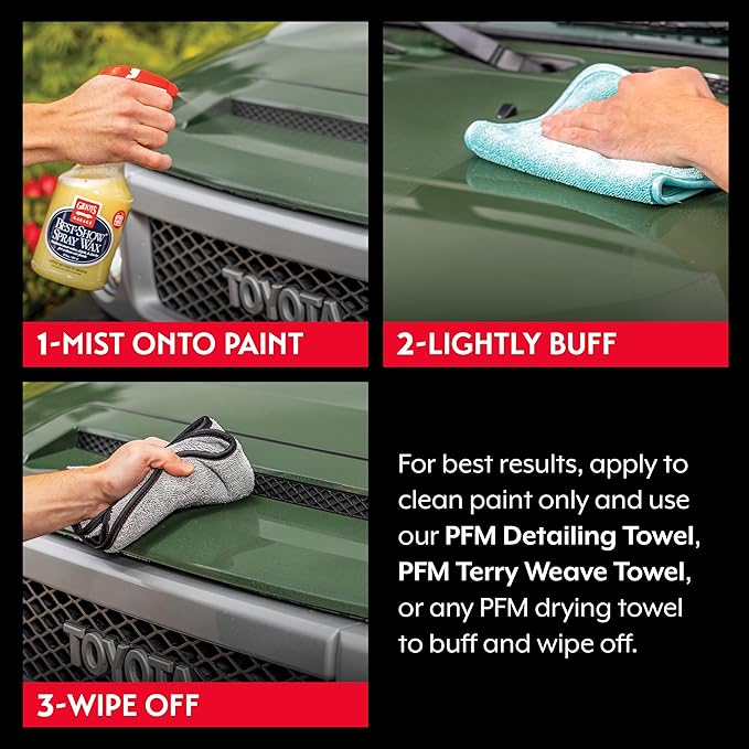 Griot's Garage Best of Show Spray Wax for Car Detailing, Works on Paint Protection Films and Ceramic Coatings, Provides Long-Lasting Coverage Between Uses, 10968, 22oz