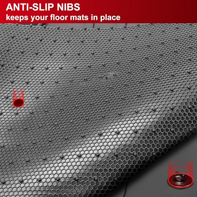 IKON MOTORSPORTS, Custom Fit Floor Mats Compatible with 2008-2015 Chevrolet Cruze, 16 Cruze Limited, Latex Heavy Duty All Weather Season Car Auto Front Rear Carpets Liner 5PC Gray/Grey