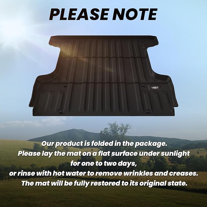 LASFIT Bed Mat for Toyota 2007-2021 Tundra 5.5FT/5.5'Truck Bed Mat All Weather 5.5 FT Bed Liner for Toyota Tundra 2021 2020 2019 2018-2007 Accessories TPE Trunk Mat Cargo Mat (Not Fit Drop-in Liner)