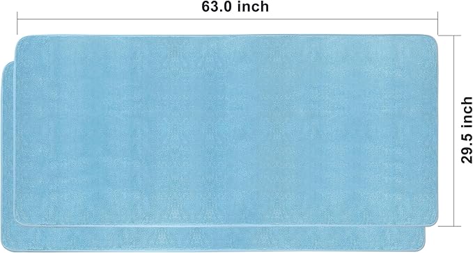 JOYMOOP Microfiber Towels for Cars, 2 Pack 63" x 29.5" Car Drying Towel, Blue Reusable Car Towel, Quick Drying Car Microfiber Cleaning Cloth for RVs, SUVs, Trucks