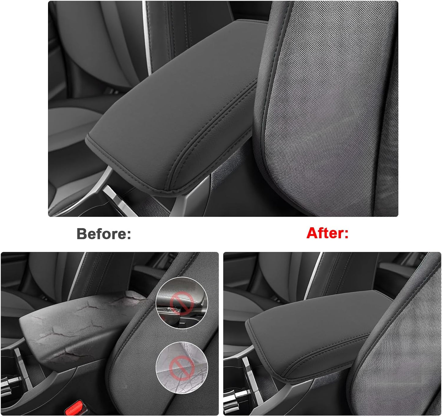 SXCY for 2022-2025 Subaru WRX Armrest Cover [Add Pad] 2024 2025 WRX Center Console Cover for 2024 2025 Subaru WRX Console Cover 2024 2025 WRX Accessories [6-Speed Manual Gearbox Only]