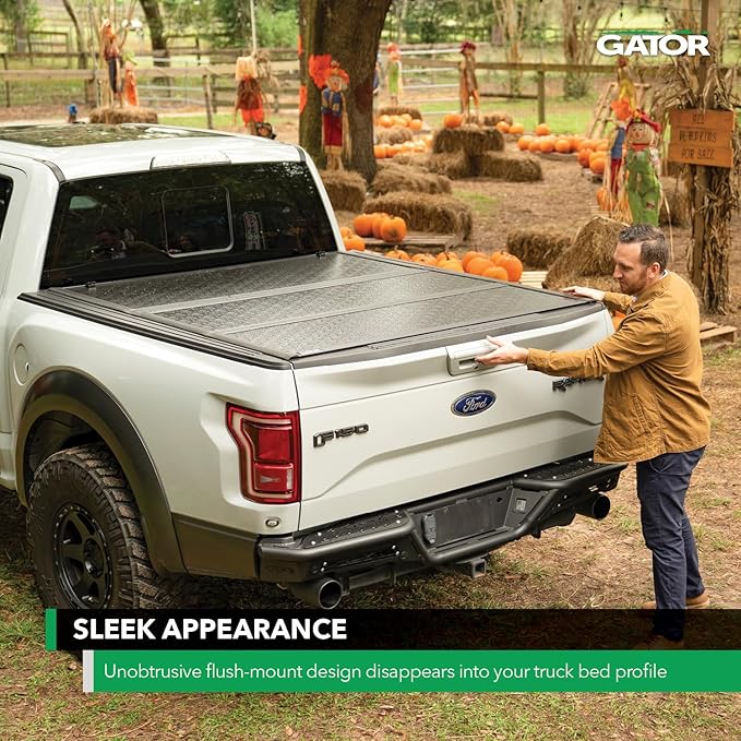 Gator EFX Hard Tri-Fold Truck Bed Tonneau Cover | GC24020 | Fits 2015 - 2020 Ford F-150 (incl. Raptor) 6' 7" Bed (78.9")