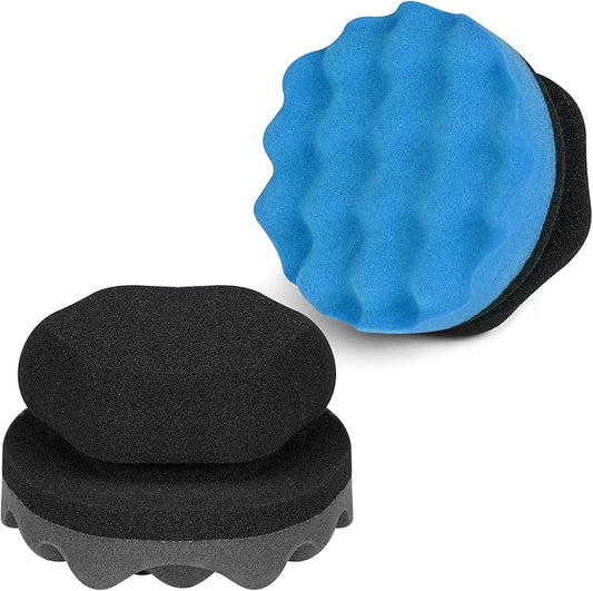 2 Pack Large Tire Shine Applicator Pad, Tire Hex Grip Applicator, Reusable Car Cleaning Supplies After Car Wash